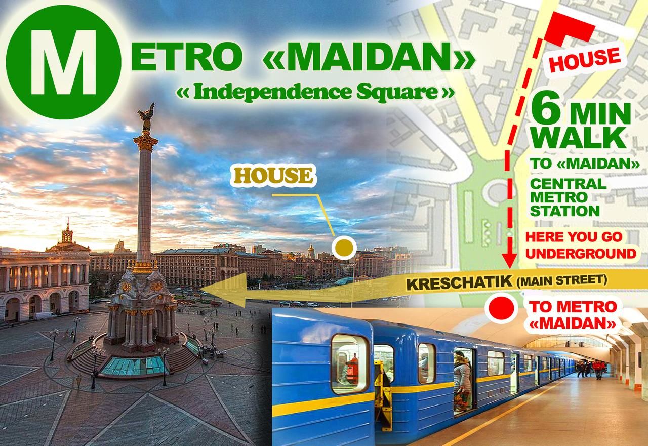 Проживание в семье CENTER, MAIDAN 1 Separate Guest Room for 1 PERSON ONLY in a Big Apartment Shared with the Lessor Киев