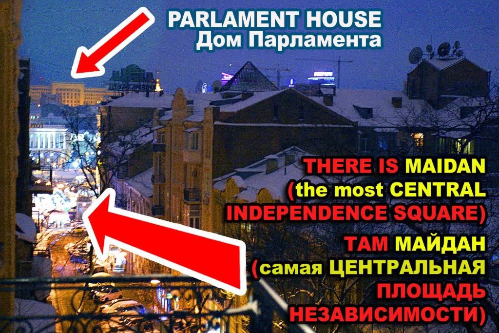 Проживание в семье CENTER, MAIDAN 1 Separate Guest Room for 1 PERSON ONLY in a Big Apartment Shared with the Lessor Киев