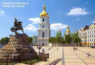 Проживание в семье CENTER, MAIDAN 1 Separate Guest Room for 1 PERSON ONLY in a Big Apartment Shared with the Lessor Киев Одноместный номер с балконом-143