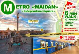 Проживание в семье CENTER, MAIDAN 1 Separate Guest Room for 1 PERSON ONLY in a Big Apartment Shared with the Lessor Киев Одноместный номер с балконом-77